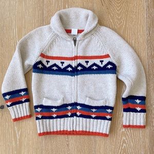 EUC thick Gap Kids Aztec sweater—zip up. Size 3t.